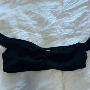 L*Space Black Textured Swim Top